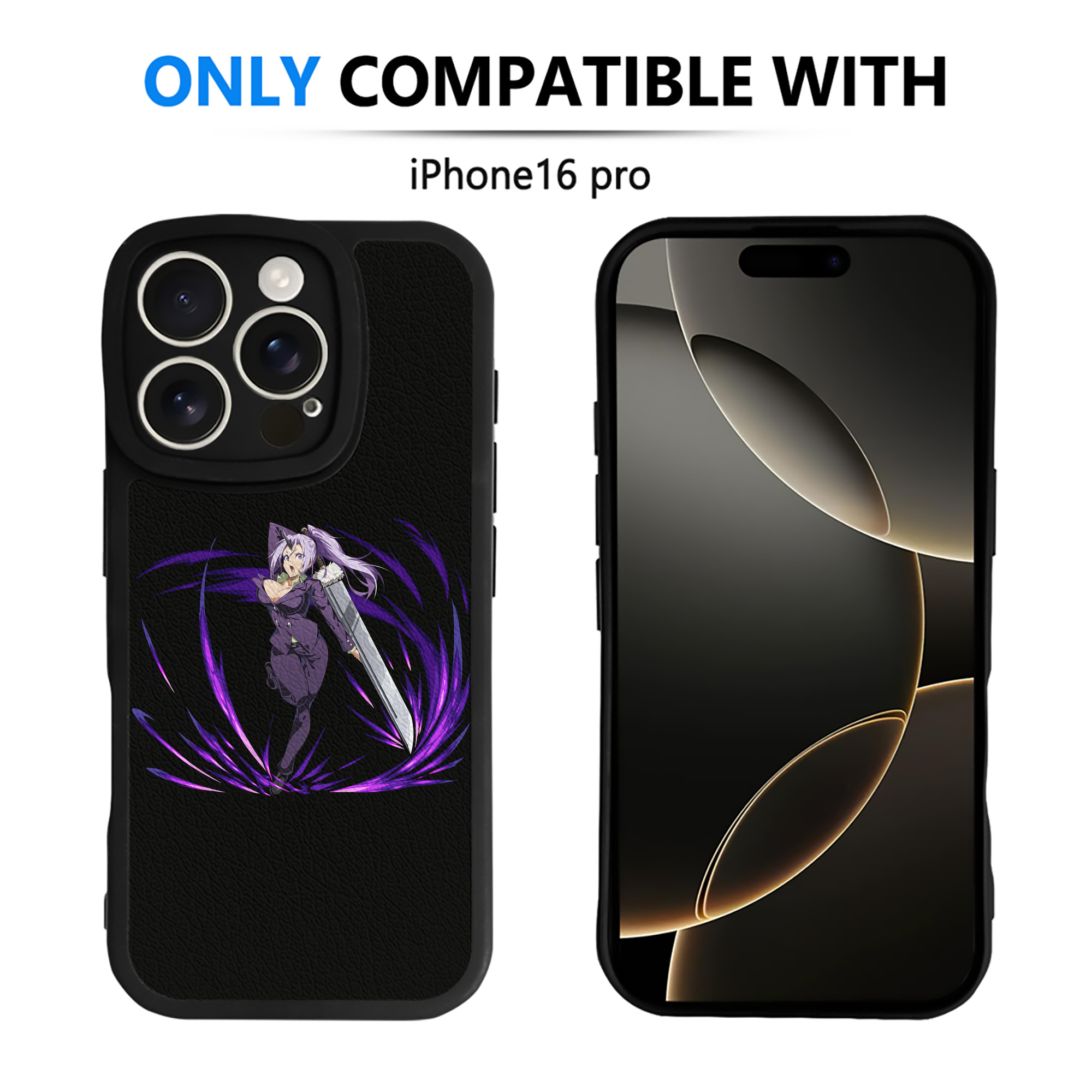（画像用） 転スラ Regarding Reincarnated to Slime 【iPhone 16シリーズ対応】シリコンスマホケース（レザー調） 材質：シリコン